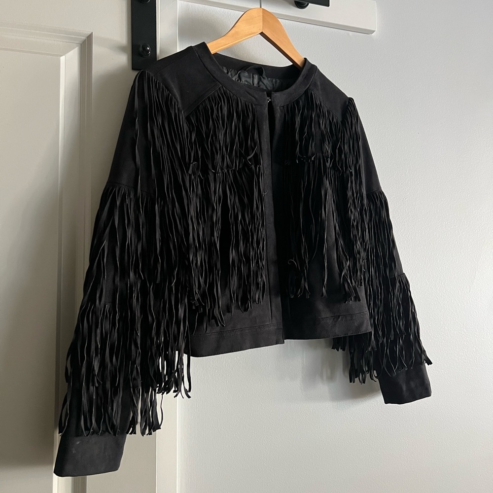 Black Tassel/Fringe Jacket